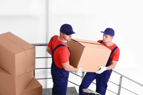 Packing materials prepared for a Nottinghill home move