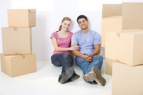 Storage team loading furniture from a Notting Hill property