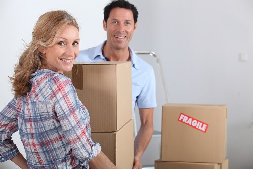 Packing and protecting office furniture for a move in Notting Hill