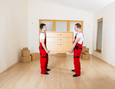Boxes and furniture in a clean storage space for urban living